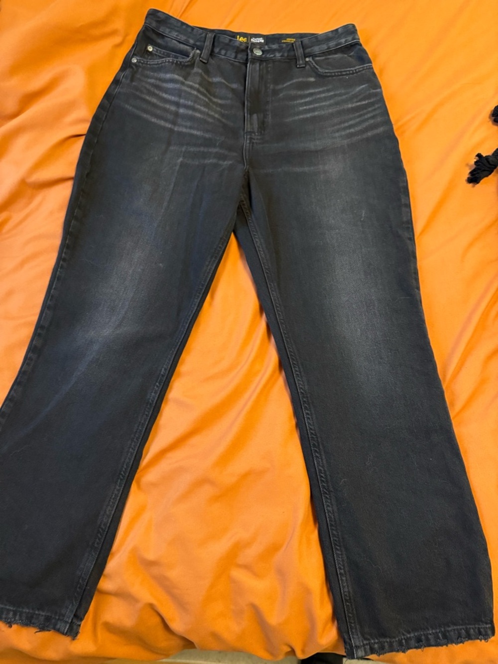 Lee Straight-Leg Jeans in Faded Black